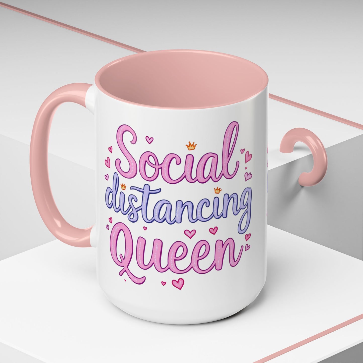 Social Distancing Queen Coffee Mug, Large 15oz