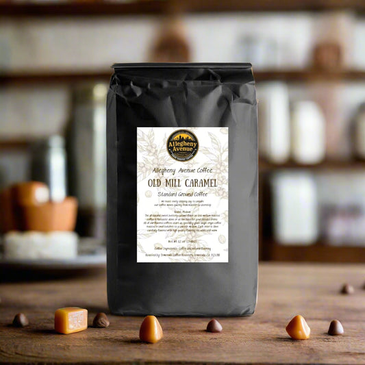 OLD MILL CARAMEL, Ground Coffee, 12oz