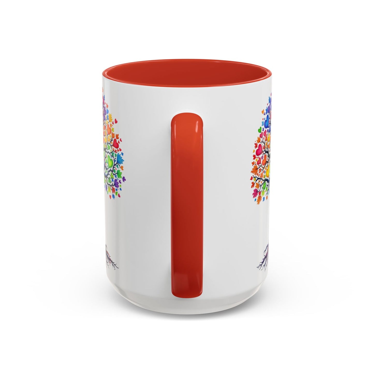Rainbow Heart Tree Mug, Large 15oz