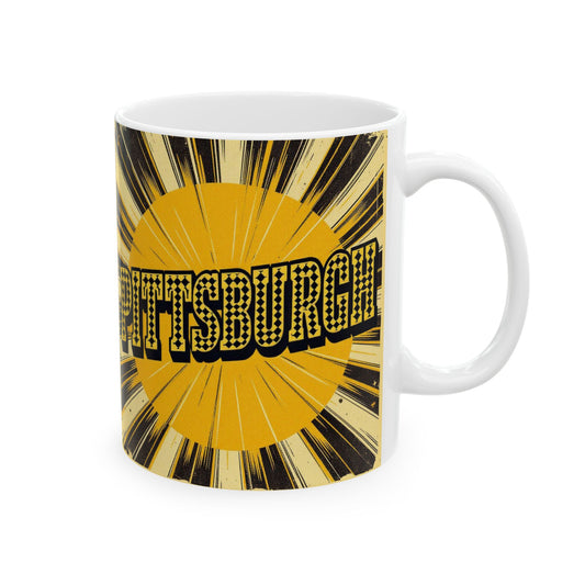 Retro Style Pittsburgh Coffee Mug