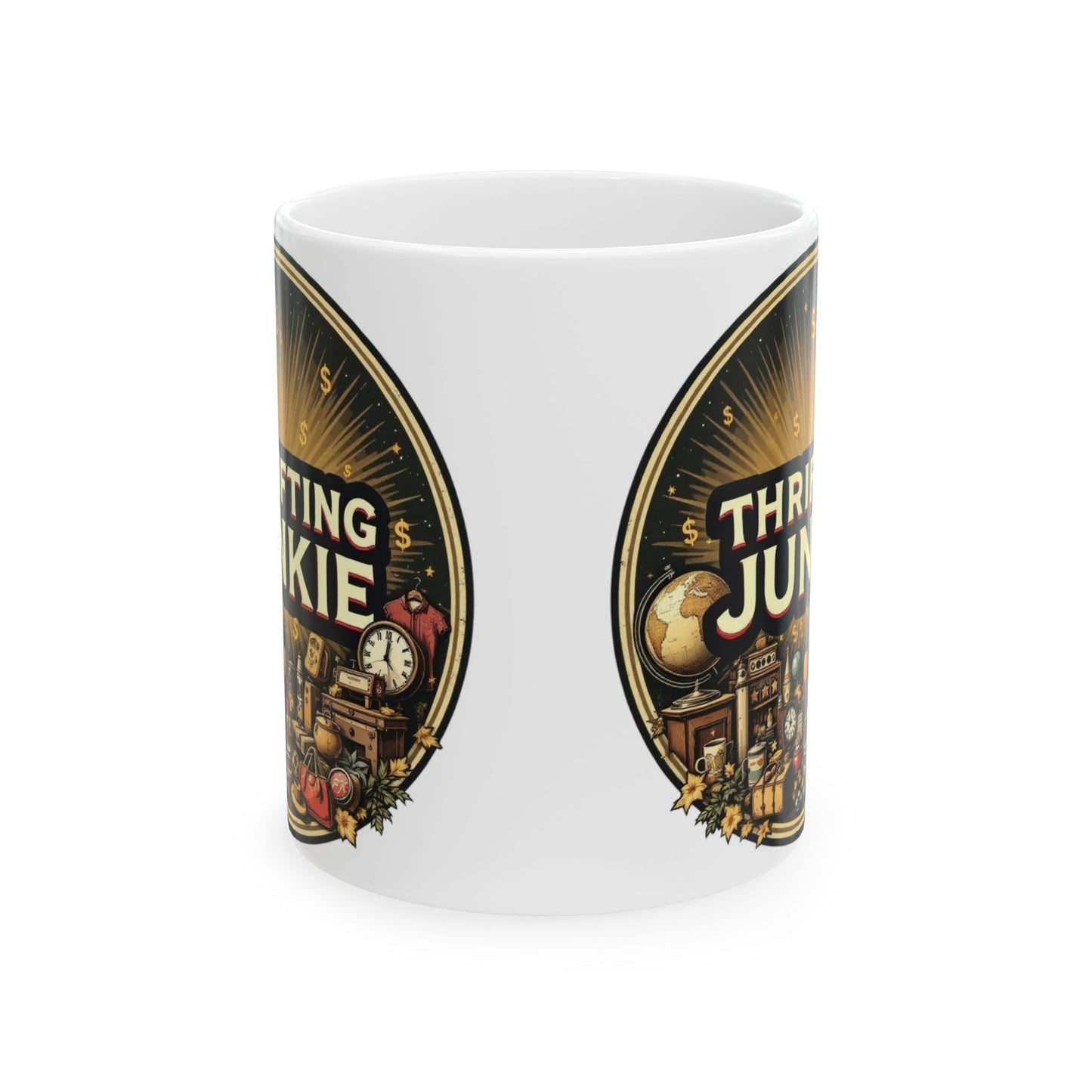 Thrifting Junkie, Vintage Inspired Ceramic Coffee Mug
