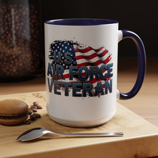 U.S. Airforce Veteran Coffee Mug, Large 15oz