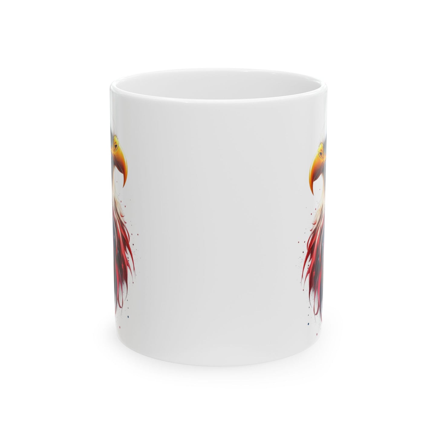 Patriotic USA Bald Eagle American Flag Design Ceramic Coffee Mug - Allegheny Avenue
