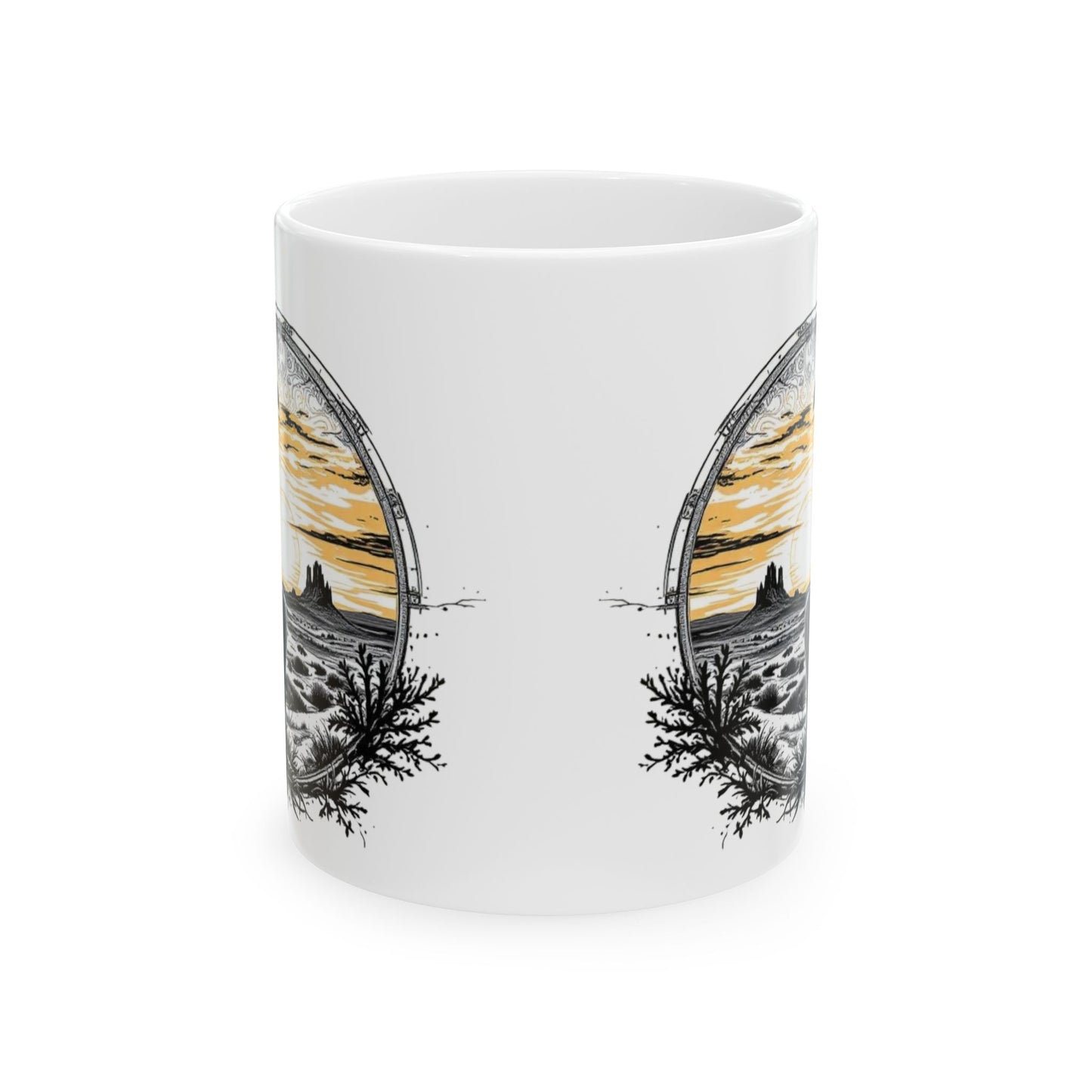 Cowboy Artistic Landscape Ceramic Coffee Mug