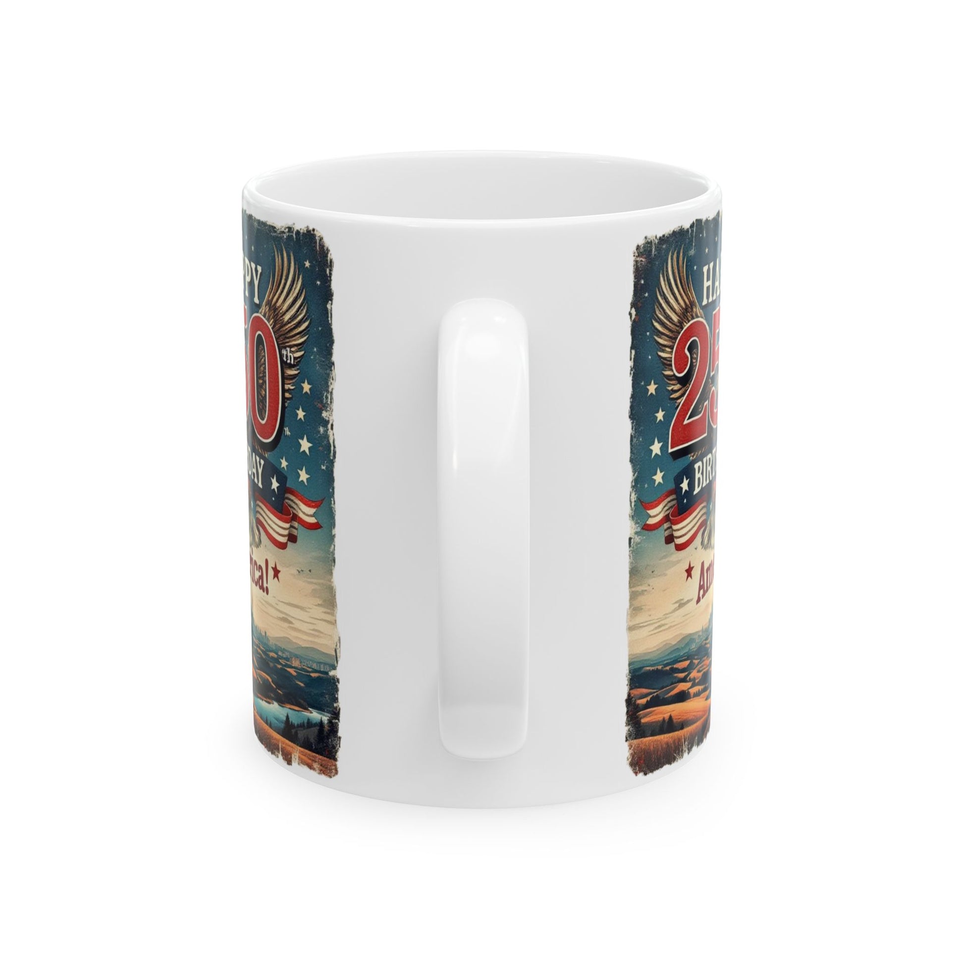 Happy 250th Birthday America Patriotic Coffee Mug - Allegheny Avenue