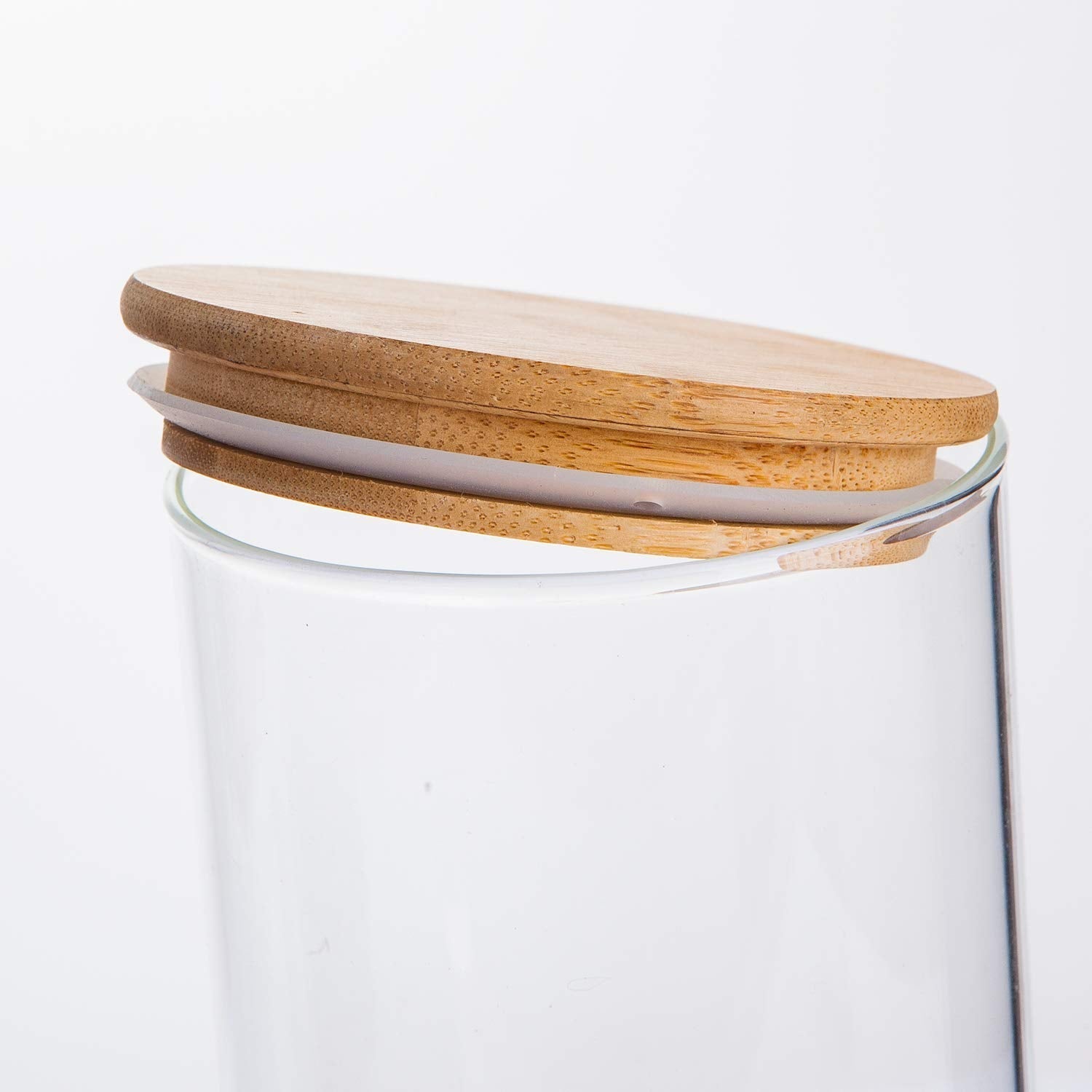 Glass Food Storage Containers, Food Jars with Bamboo Wooden Lids - Set - Allegheny Avenue