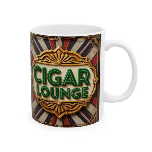 Vintage Style Cigar Lounge Coffee Mug - Allegheny Avenue