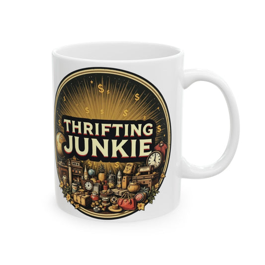 Thrifting Junkie, Vintage Inspired Ceramic Coffee Mug