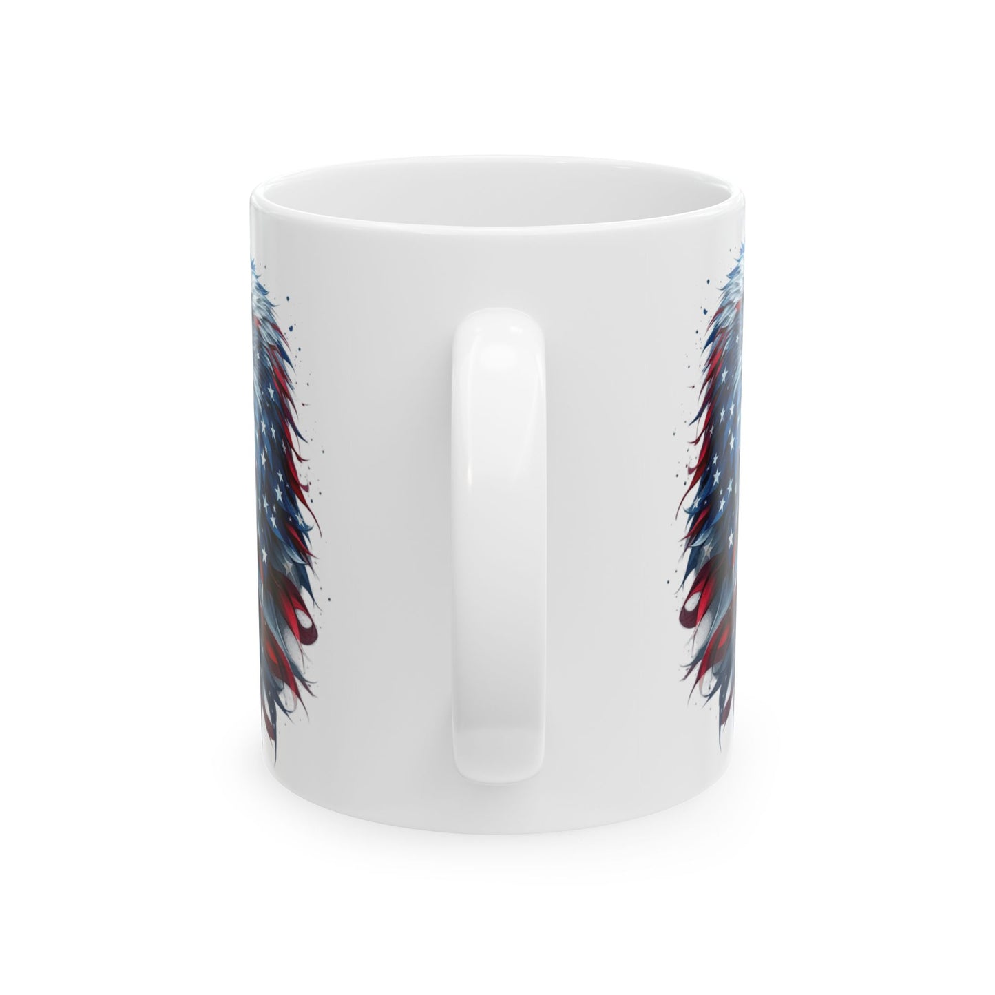 Patriotic USA Bald Eagle American Flag Design Ceramic Coffee Mug - Allegheny Avenue