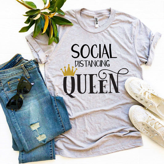 Social Distancing Queen T-shirt - Allegheny Avenue