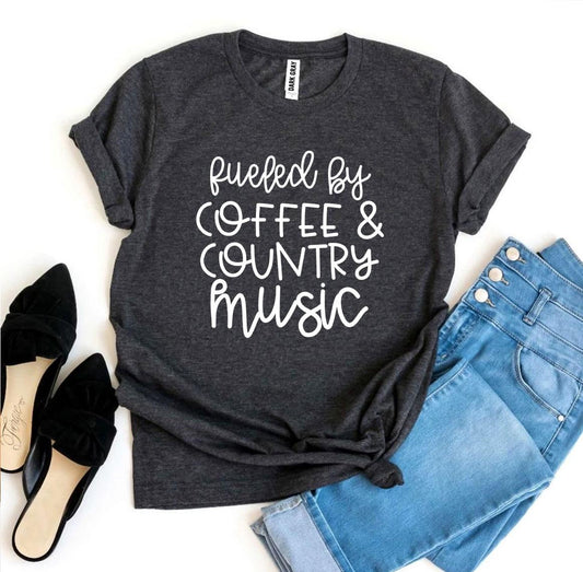 Fueled By Coffee And Country Music T-shirt - Allegheny Avenue