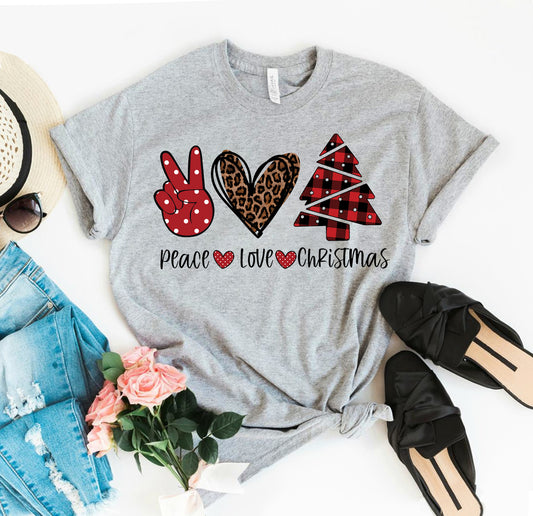 Peace Love Christmas T-shirt - Allegheny Avenue