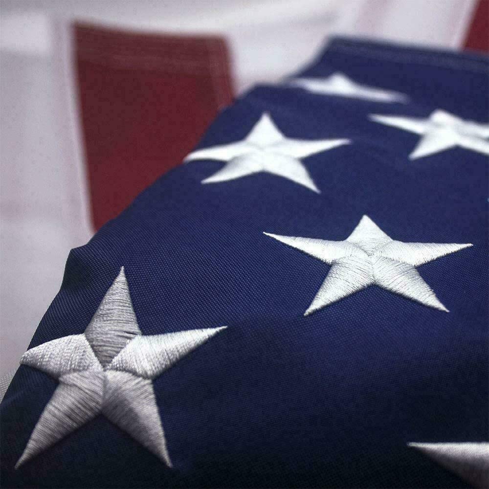 American Flag Outdoor Heavy Duty Embroidered Stars USA Flag - Allegheny Avenue
